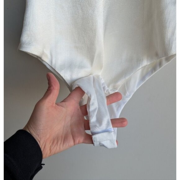 Zara White Satin Bustier Bodysuit - Picture 6 of 7
